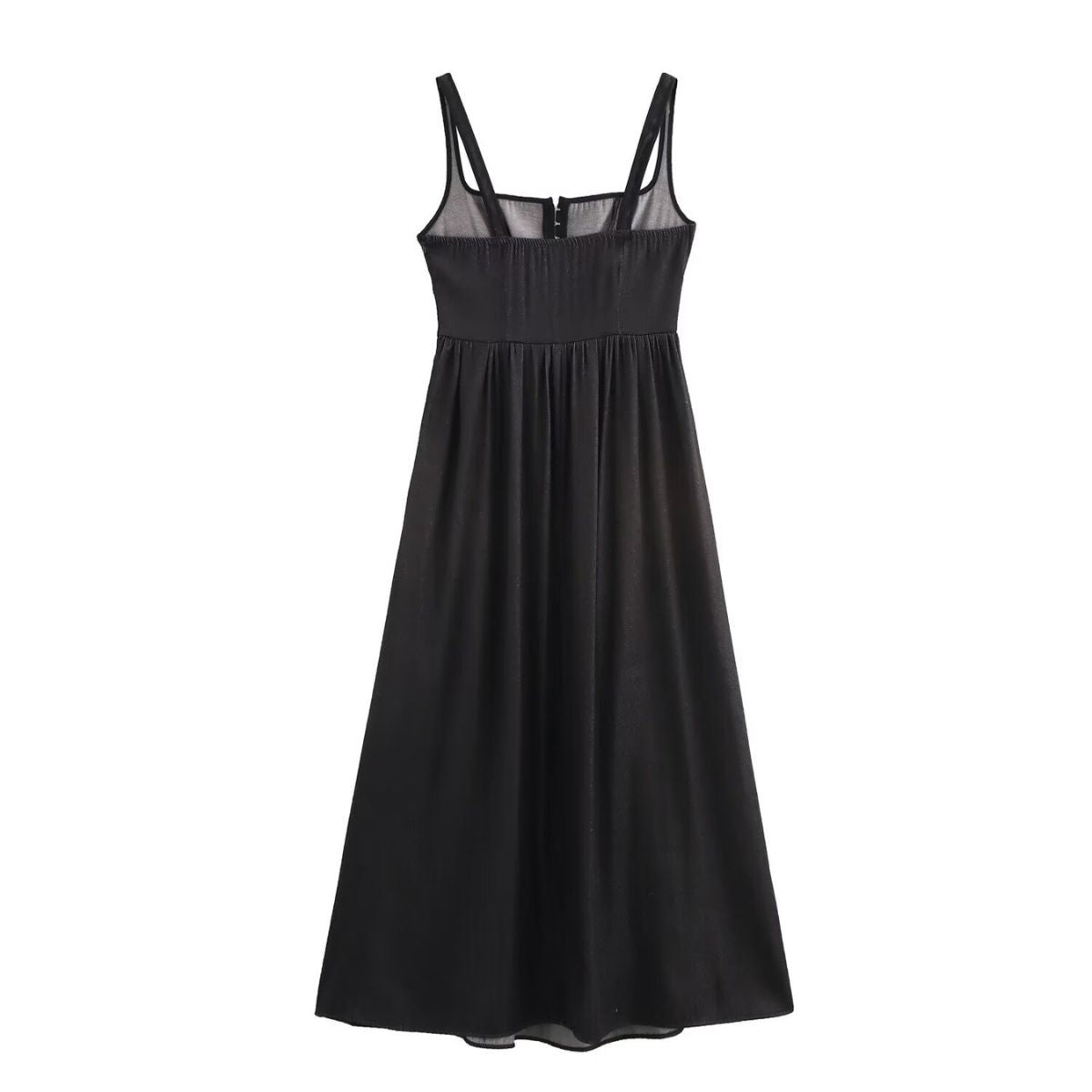 Falda vaquera con bordado de perlas y lavado vintage