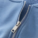 Washed Overdye Half‑Zip Metal Zipper Crew Neck Sweatshirt