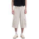 High-Waist Multi-Pocket Cargo Bermuda Shorts