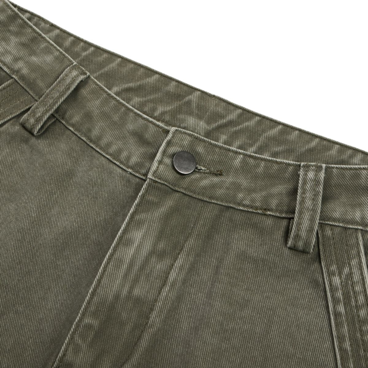Vintage Washed Seam‑Detail Wide Leg Trousers
