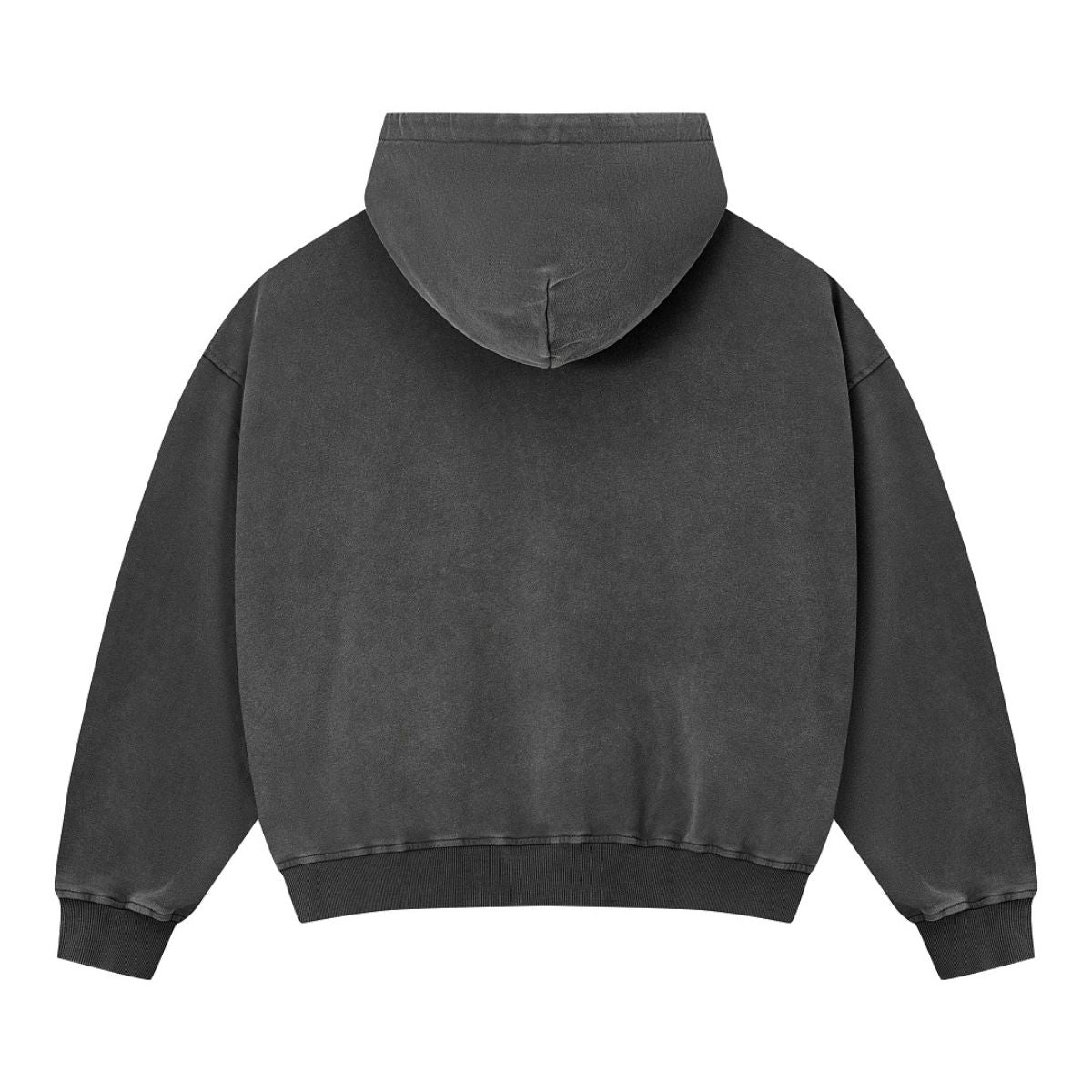 Vintage Relaxed Drop‑Shoulder Zip‑Up Hoodie