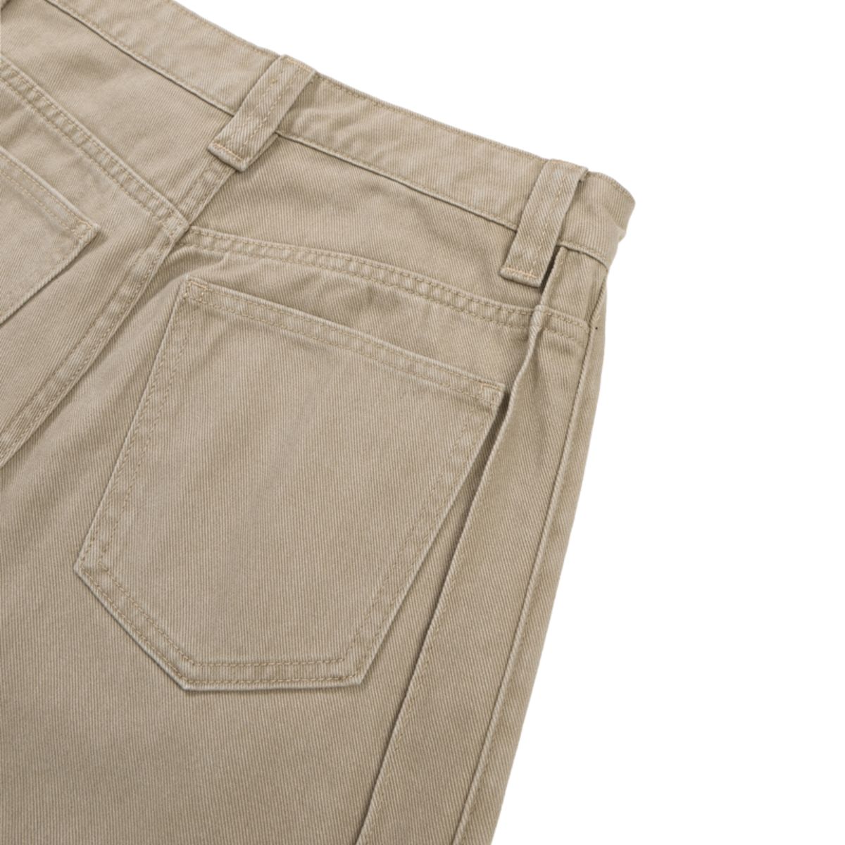 Seam‑Detail Wide‑Leg Twill Pants