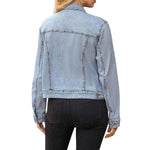 Women's Slim Fit Button Front Western Denim Jacket