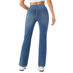 Vintage Washed High Waist Straight Leg Jeans
