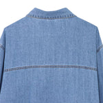 Vestido midi vaquero sin mangas con botones y aberturas en la parte delantera