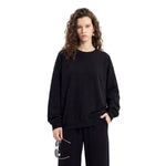 Heavyweight Solid Distressed Crew Neck Sweatshirt