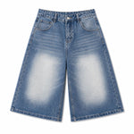 Bermudas con lavado vintage y salpicaduras de tinta