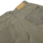 Men's American Street Curved Pants Washed Distressed Loose Wide Leg