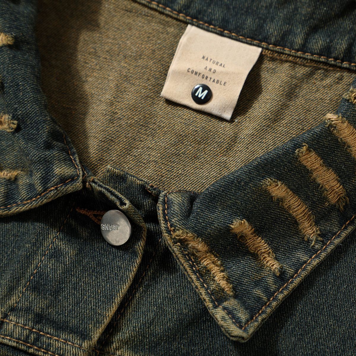 Raw Hem Distressed Denim Cropped Vest