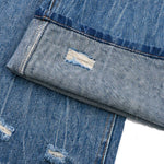Heritage Washed Utility Loose Fit Floor-Length Denim Jeans