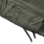 Men's Distressed Washed Denim Cargo Pants Punk Street Loose Zipper