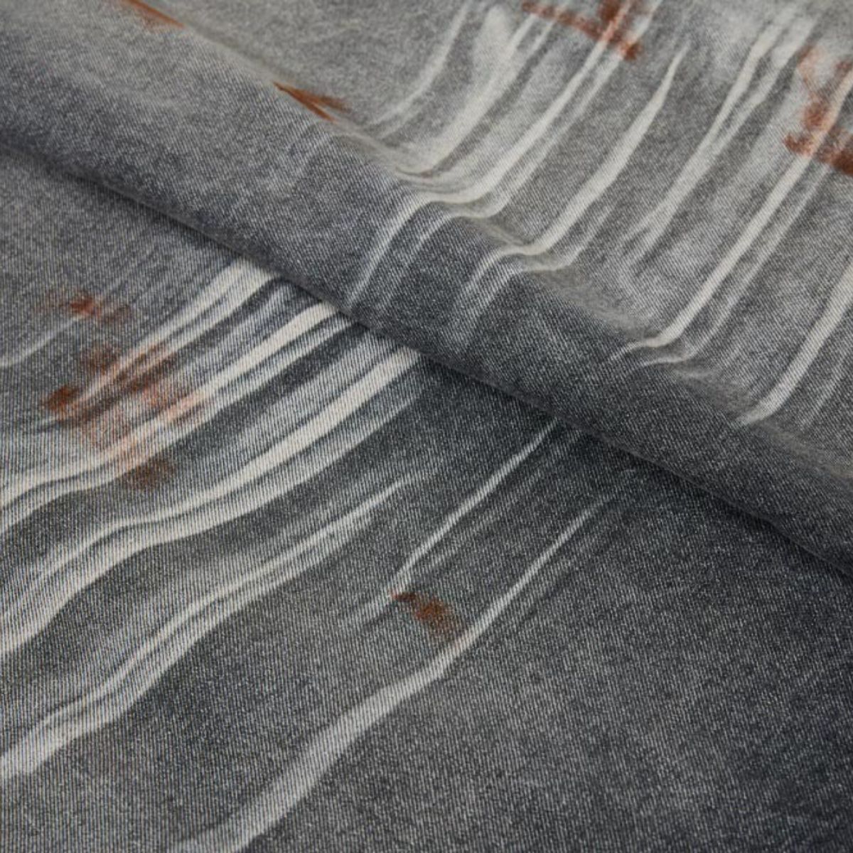 Men's Distressed Washed Denim Cargo Pants Wide Leg Paint Tie-Dye Unique