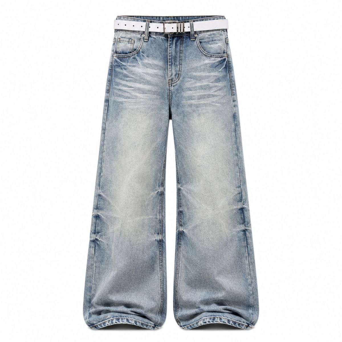 Vintage Washed Wide Leg Bootcut Denim Jeans