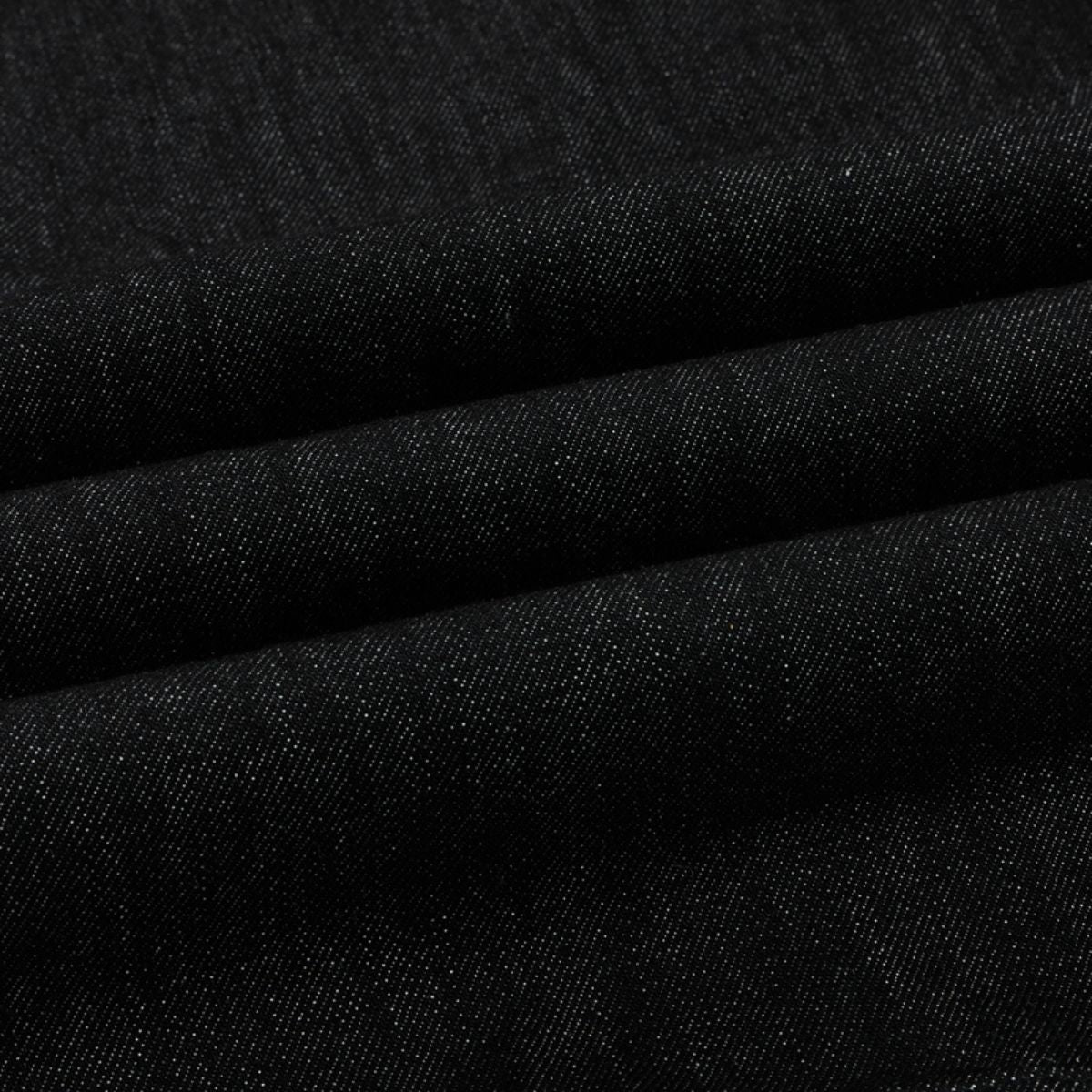 American Retro Black Pleated Jeans