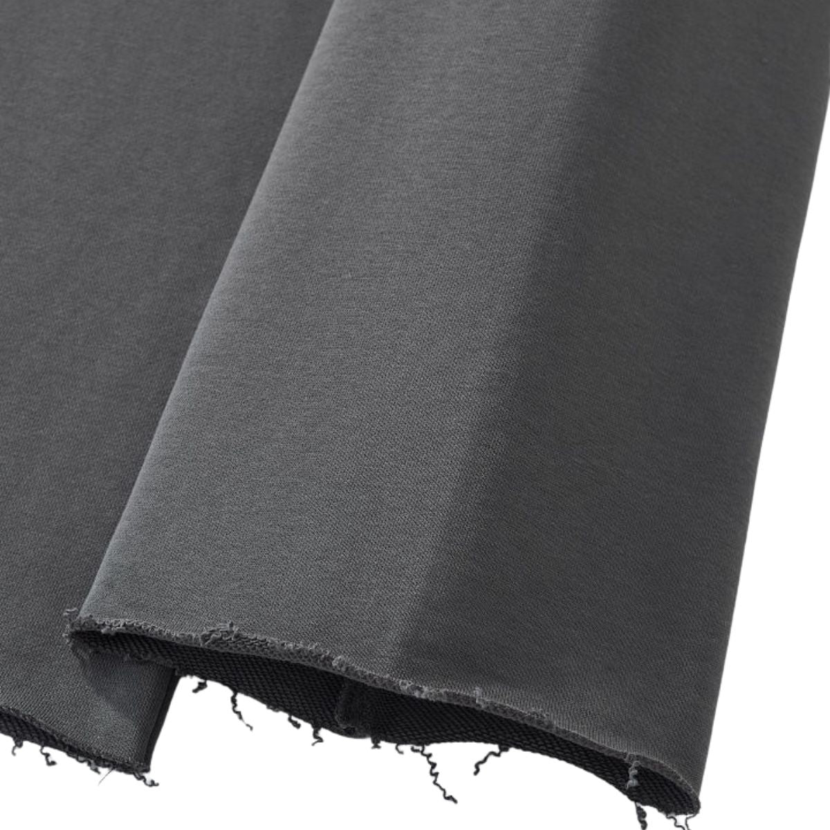 Short‑Wide Mock Neck Sweatshirt With Raw Frayed Loop Hem