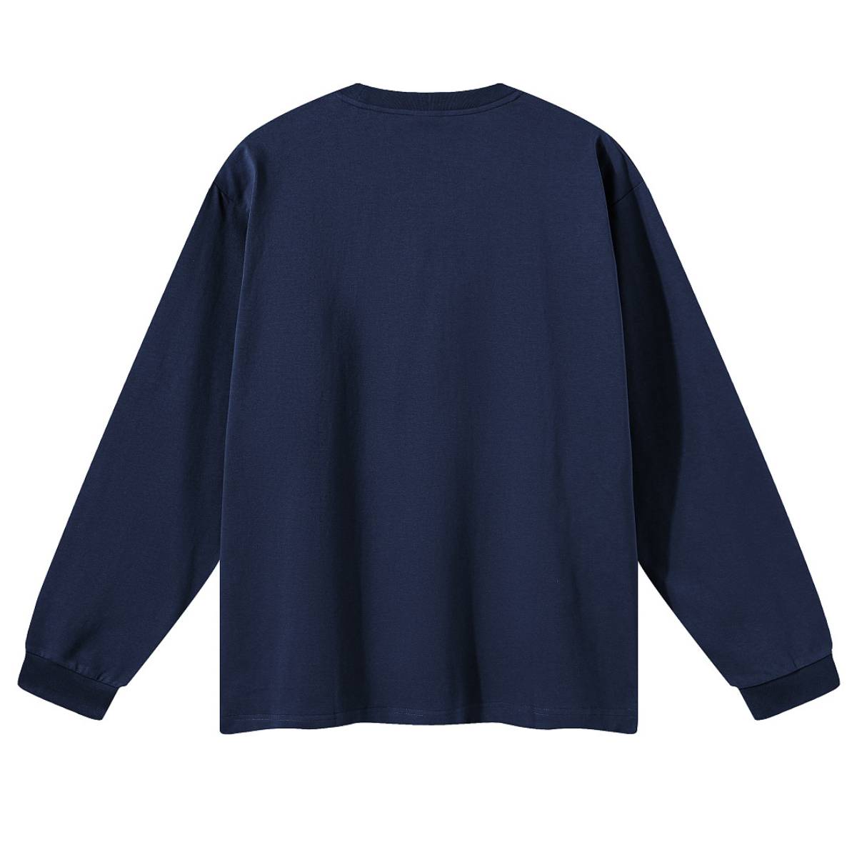Solid Loose Fit Side Split Hem Long Sleeve T-Shirt