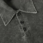 Two Tone Vintage Wash Contrast Panels Polo Shirt