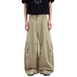 Loose Fit Curved Parachute Pants