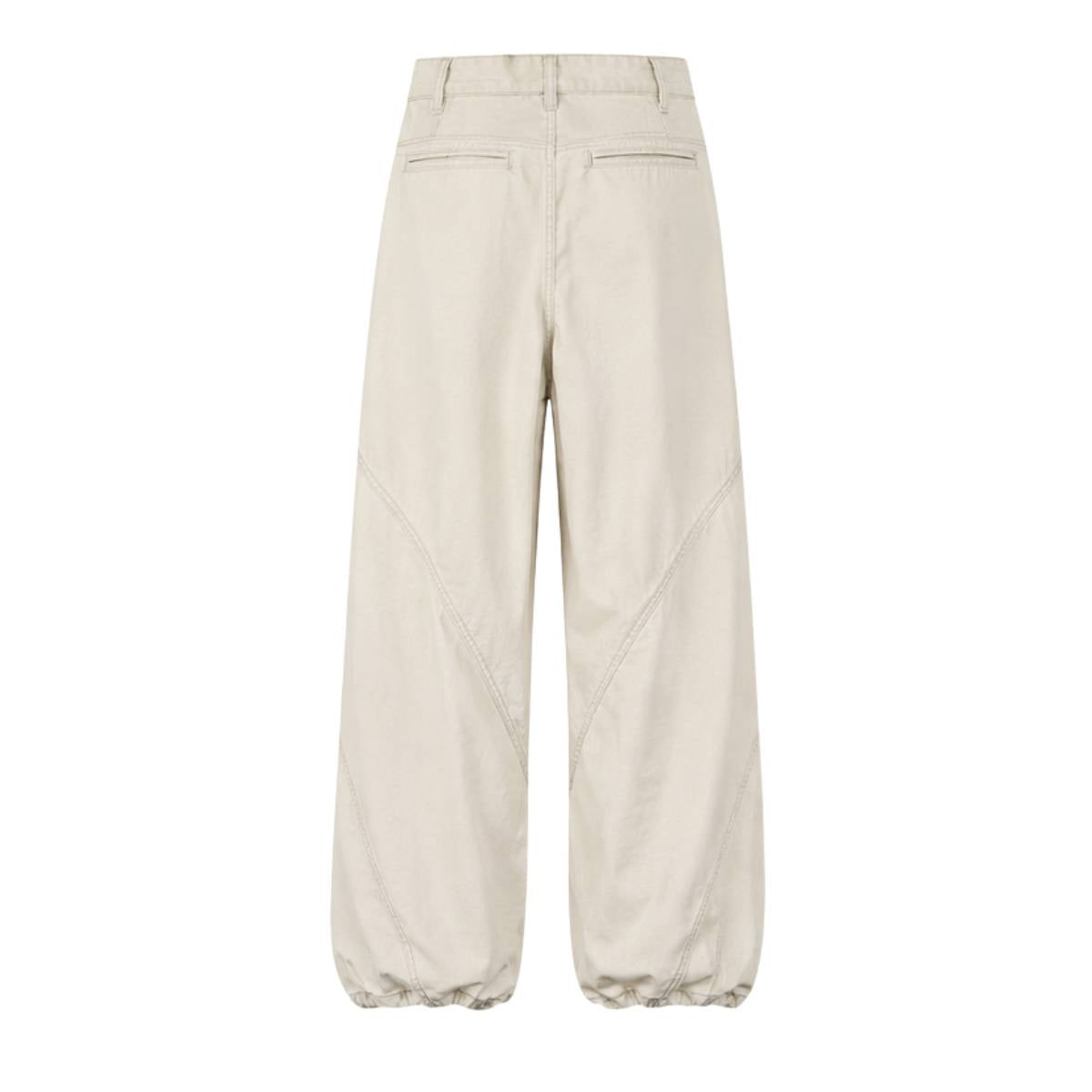Striped Corduroy Patchwork Relaxed Fit Multi-Pocket Utility Cargo Pants