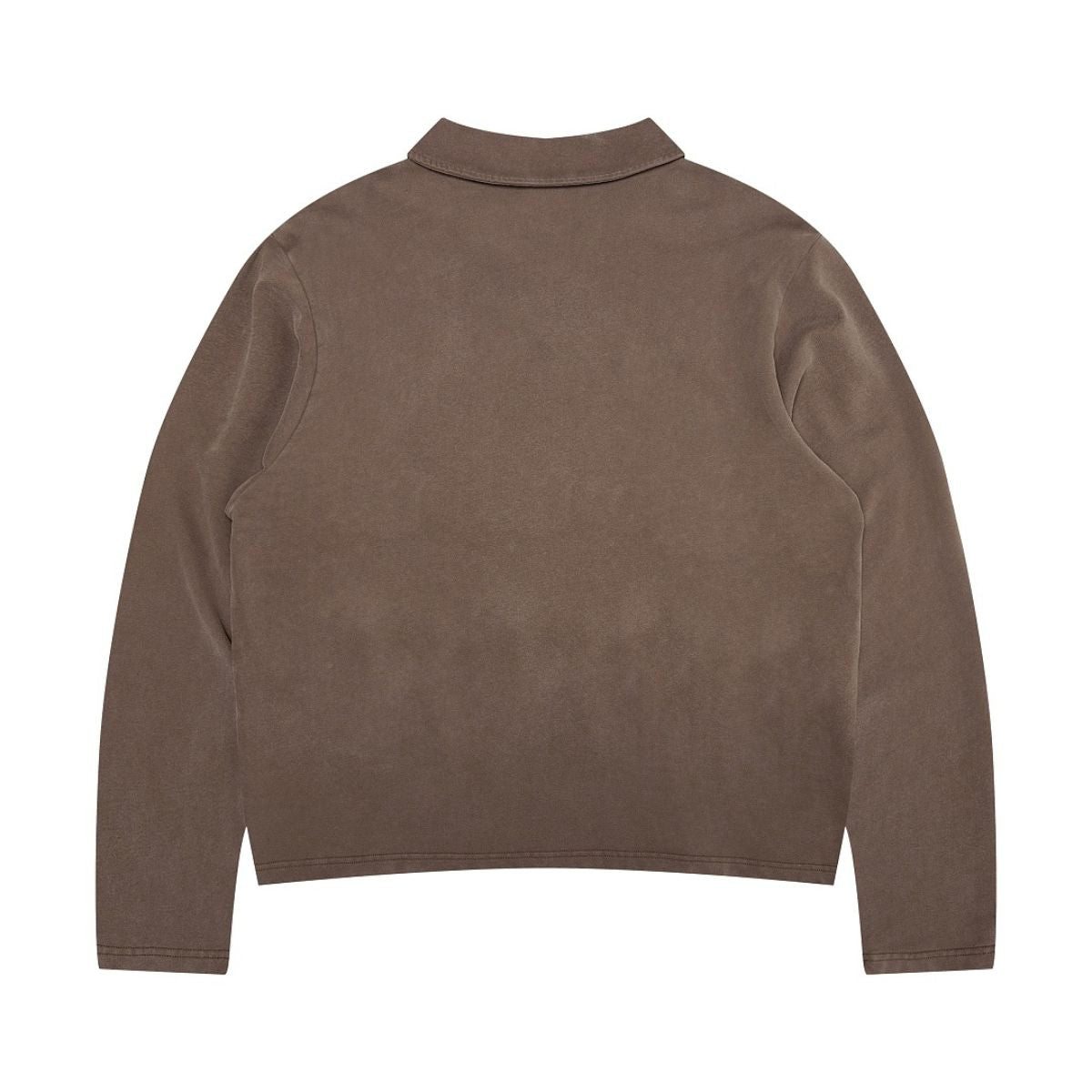 Seagull‑Collar Polo Vintage Washed Half‑Placket Sweatshirt