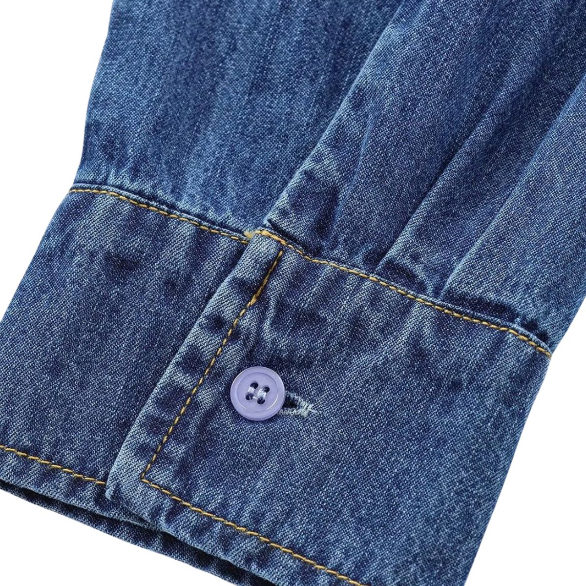 Women's Loose Casual Denim Shirt Peter Pan collar