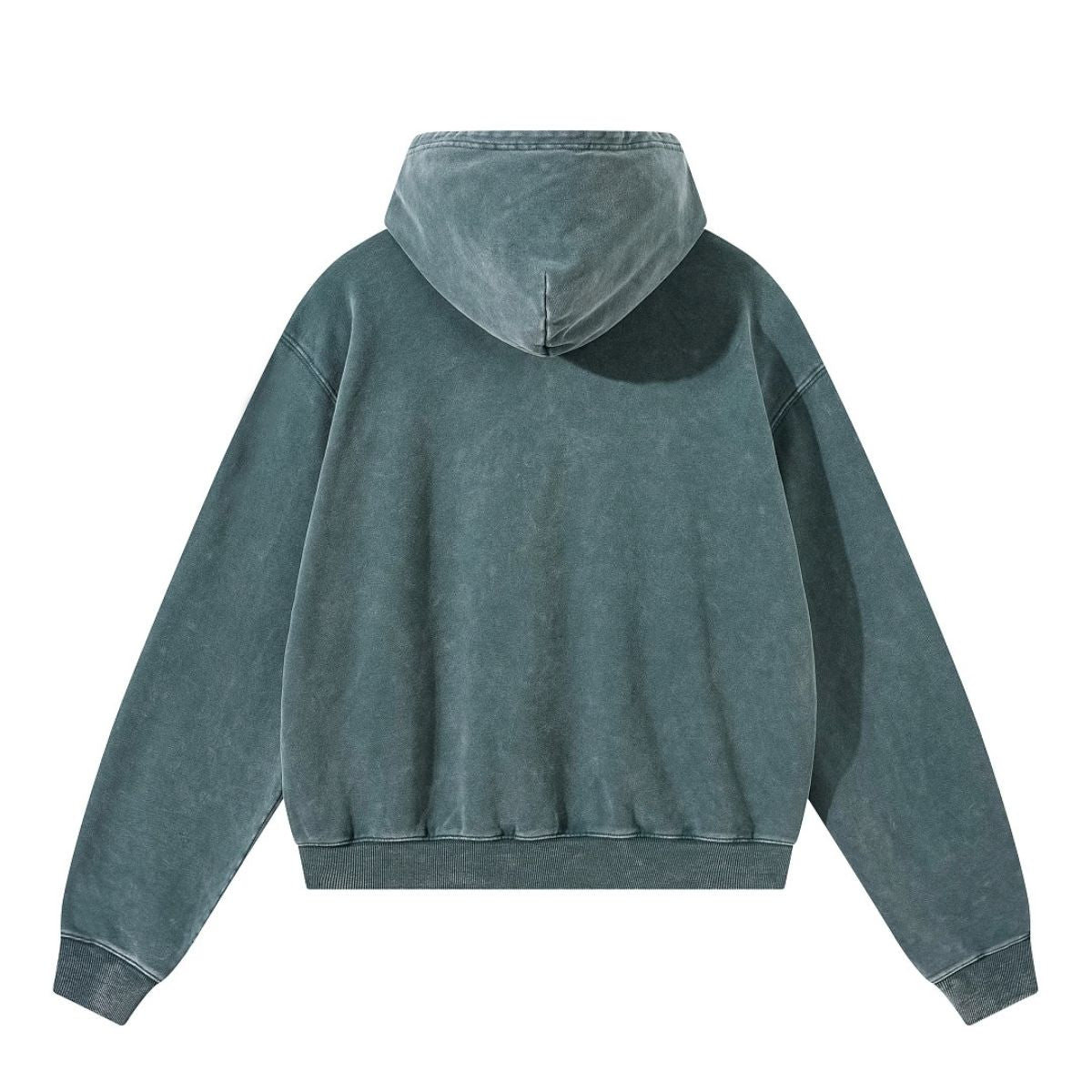 Snow Wash Vintage Distressed Ripped Hoodie
