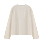 Spray Wash Cotton Relaxed Fit Long Sleeve Tee