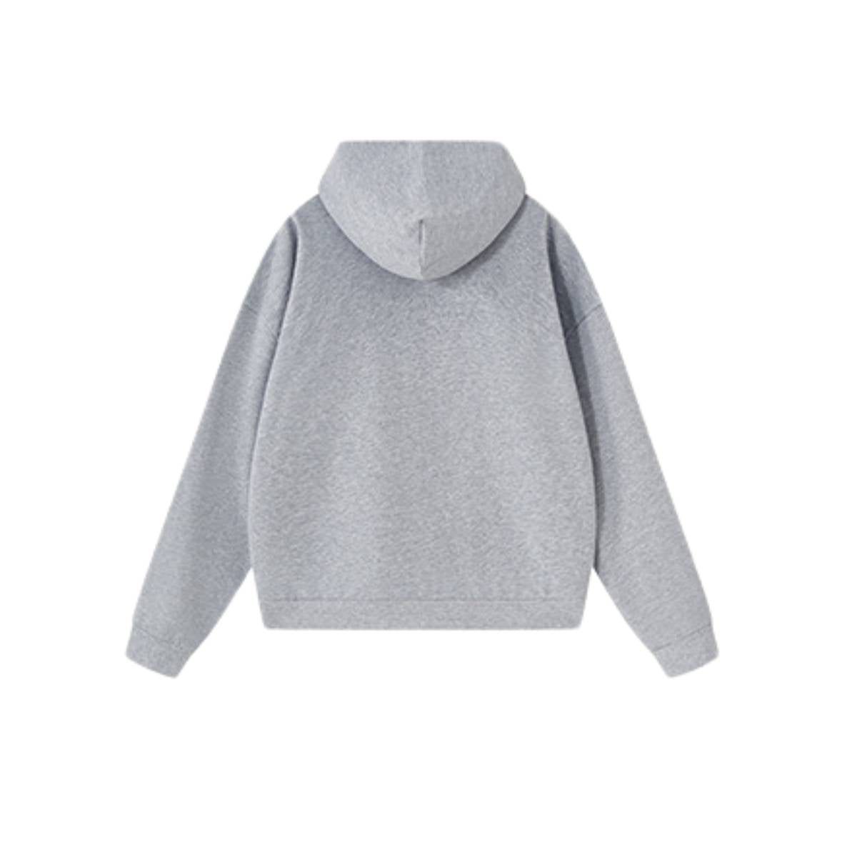 Sudadera con capucha y cremallera lavada de doble cursor