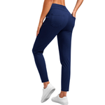 High-Waist Knit Denim Skinny Jeggings