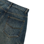 Vintage Washed Relaxed Crinkled Denim Jeans