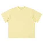 Relaxed Fit Boxy Solid Color Minimal Tee