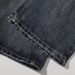 Vintage Washed Distressed Light Blue Wide Jeans