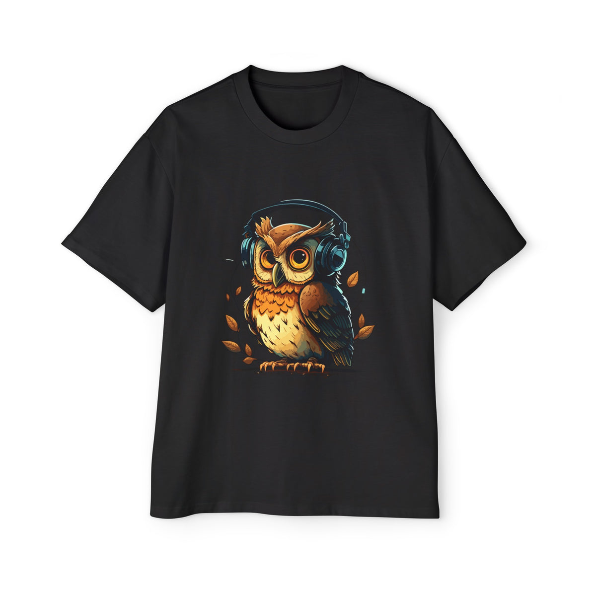 Owl With Headphones Vintage Graphic Tee-INNBLAC Fashion Apparel
