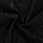 Raw Black Deconstructed Curved Wide‑Leg Jeans