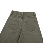 Vintage Washed Curved‑Seam Baggy Wide‑Leg Trousers