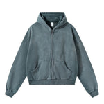 Monkey Wash Ripped Distressed Cotton Pullover Hoodie