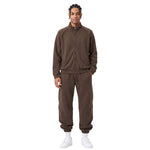 Heavyweight Cotton Stand Collar Washed Full‑Zip Sweatshirt