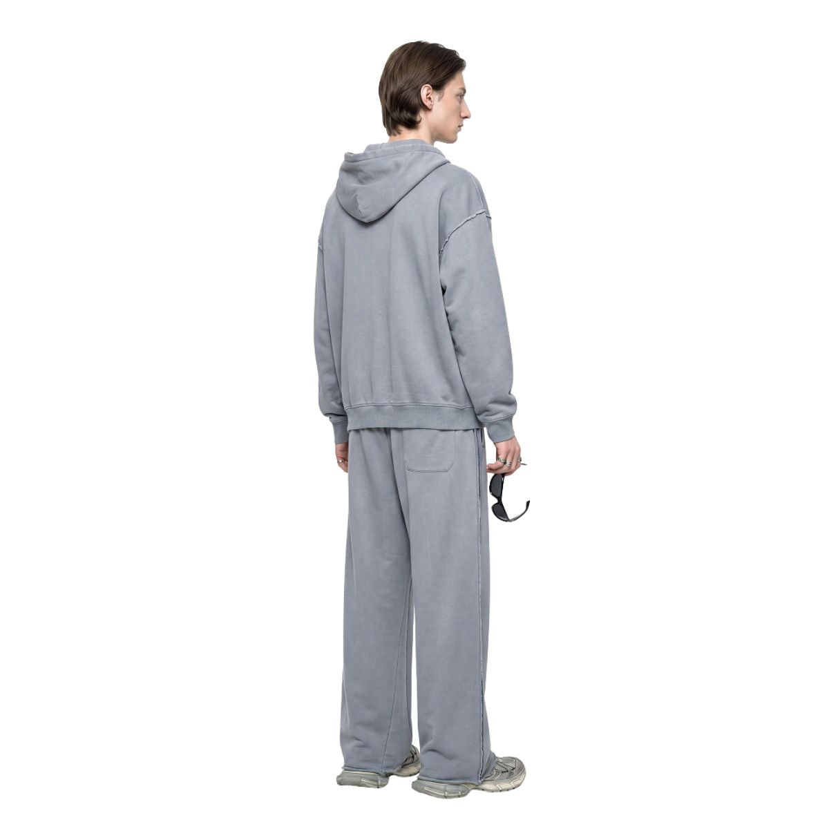 Gradient Monkey‑Wash Heavyweight Cotton Straight‑Leg Casual Pants