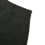 Relaxed Fit Seam Accent Wide‑Leg Trousers