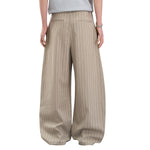 Vintage Pinstripe Baggy Wide-Leg Trousers