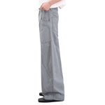 Vintage Washed Baggy Curved-Leg Cargo Pants