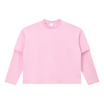 Vintage Snow‑Washed Relaxed Two‑Piece Sleeve Long Sleeve T‑Shirt