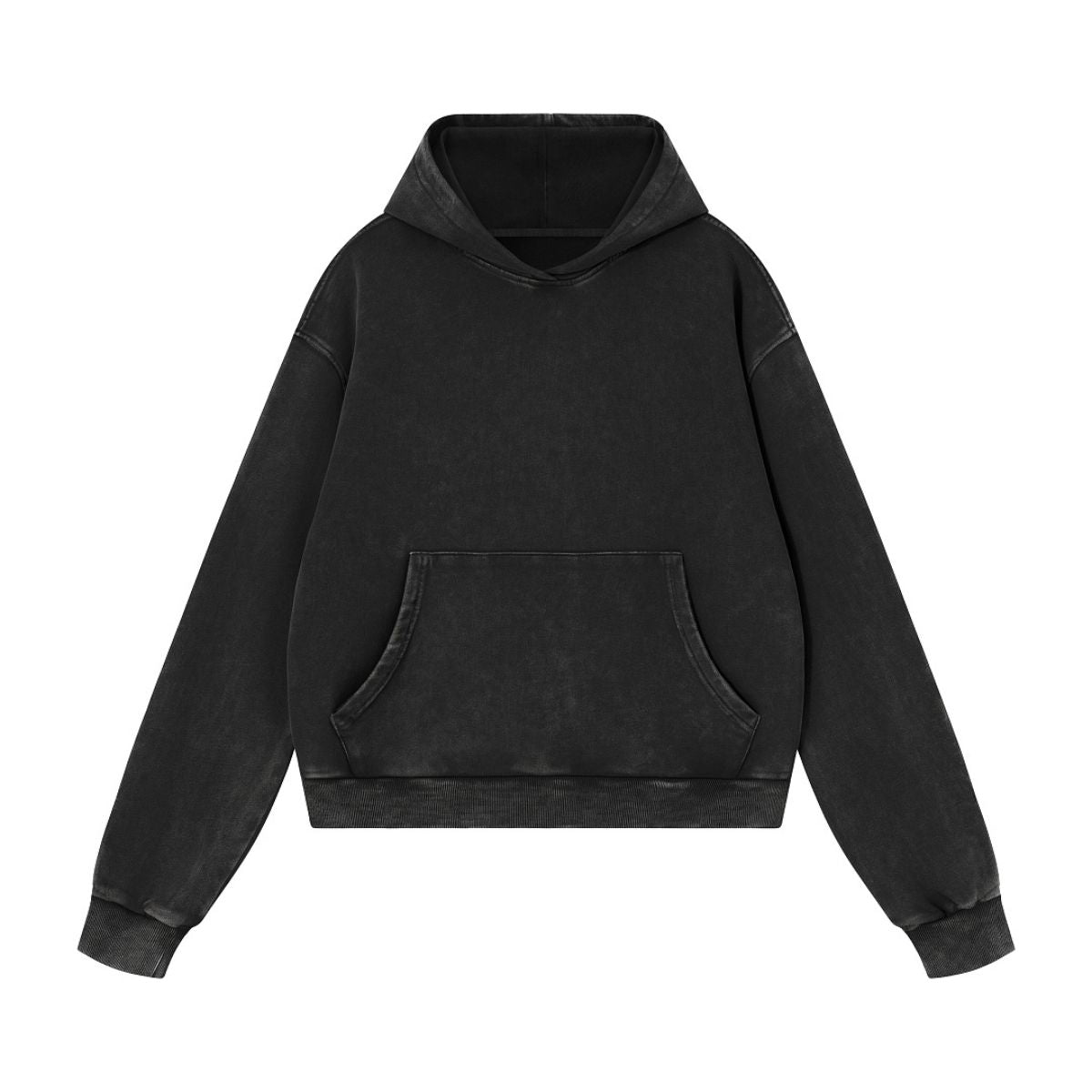 Washed Distressed Loose Casual Hoodie