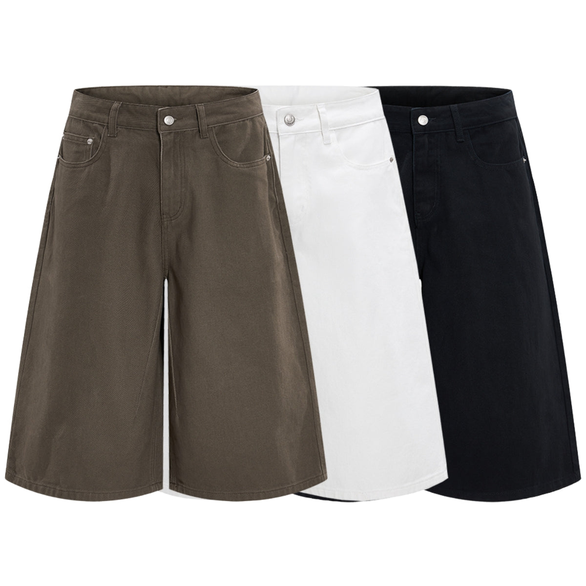 Retro Washed Baggy Straight-Leg Bermuda Shorts