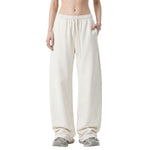 Heavyweight Washed Slit‑Destroyed Curved Wide Leg Pants