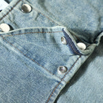 Washed Cut-Out Denim Vest