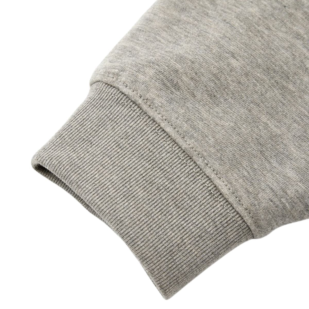 Quiet Luxury Melange Half-Placket Polo Sweatshirt