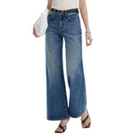 Risen Women's High-Rise Wide Leg Jeans