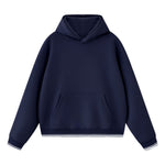 Color‑Block Ribbed Loose Warm Hoodie