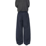 Straight‑Leg Casual Pants With Sword Embroidery